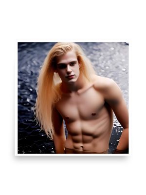 Dreamy Male Swimmer Poster