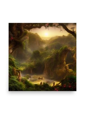 Garden of Eden as imagined by AI Poster